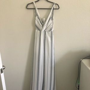 Blue/white striped jumpsuit